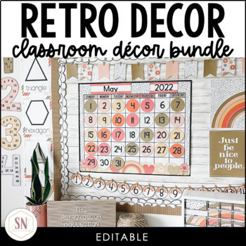 Preview of Groovy Classroom Decor | Retro Classroom Decor Bundle | Classroom Decorations