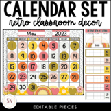 Retro Classroom Decor |  Calendar Kit | 100 Days of School Chart