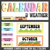 Retro Classroom Decor | Calendar and Weather Cards