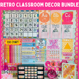 Retro Classroom Decor: Editable Groovy-Retro Classroom Dec