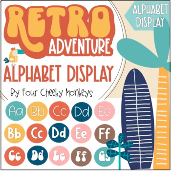 Preview of Retro Classroom Decor / Groovy Theme Alphabet Display