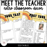 Retro Classroom Decor |  Meet the Teacher Templates