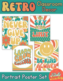 Retro Classroom Decor: Motivational Poster Sets
