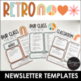 Retro Classroom Newsletter Templates Editable