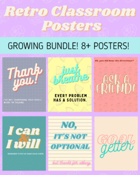 Preview of Retro Classroom Posters for Upper Elementary/Middle School