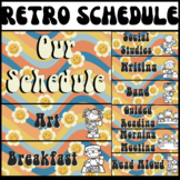 Retro Classroom Schedule Decor
