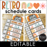 Editable Class Schedule Cards - Daily Schedule Cards - Ret