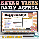 Retro Daily Schedule Template Groovy Daily Agenda Google S