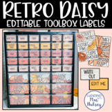 Retro Daisy Teacher Toolbox Labels