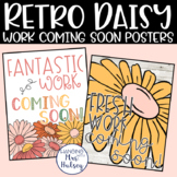 Retro Daisy Work Coming Soon Posters