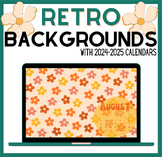 Retro Desktop Backgrounds with 2023-2024 Calendars