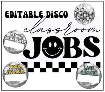 Preview of Retro, Disco Classroom Jobs!
