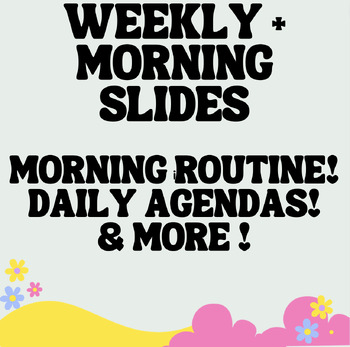 Preview of Retro Disco Themed Slides for Daily Agenda and Morning Routine with Voice Volume