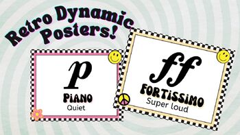 Preview of Retro Dynamic Posters- Elementary Music Classroom