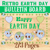 Retro Earth Day Bulletin Board Classroom Decor  April Door Decor