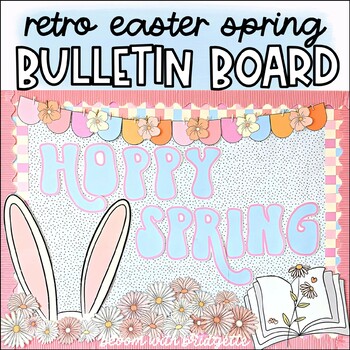 Preview of Retro Easter Bulletin Board and Spring Student Activities