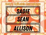 Retro Editable Name Tags - Edition 3