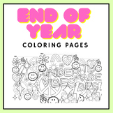 Retro End of Year Coloring Page - FREEBIE