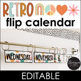 Flip Calendar Editable - Groovy Retro