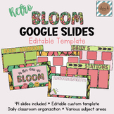 Retro Flowers BLOOM Editable Daily Google Slides - 44 slid