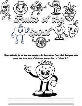 Preview of Retro Fruits of the Spirit Coloring Book