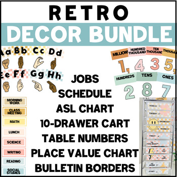 Preview of Retro Functional Decor Bundle - Pastel & Groovy