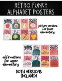 Retro Funky Alphabet Posters l ABC Affirmations l Upper el