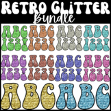 Retro Glitter Bulletin Board Letters and Numbers for Class