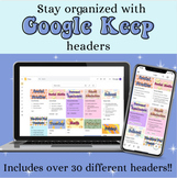 Retro Google Keep Headers (Editable)