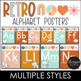 Retro Groovy Alphabet Posters