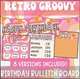 Retro Groovy Birthday Bulletin Board Printable Headers Ban