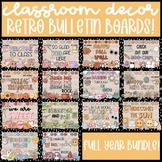 Retro Groovy Bulletin Board Kits for Entire Year! Editable