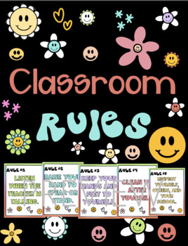 Preview of Retro/Groovy Classroom Rules