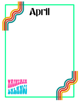 Retro Groovy Month Posters | Birthday Posters Multipurpose Posters