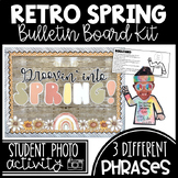 Retro Groovy Spring Bulletin Board with Spring Writing Activity
