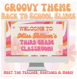 Retro Groovy Theme Back to School Slide Templates