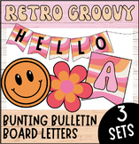 Retro Groovy Theme Bunting Bulletin Board Letters Back to School