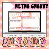 Retro Groovy Themed Morning Slides / Daily Slide Template