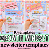 Growth Mindset Classroom Newsletter Templates | Editable |