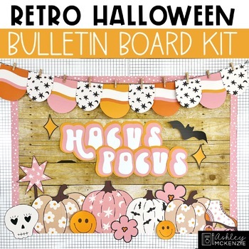 Preview of Retro Halloween Bulletin Board Kit