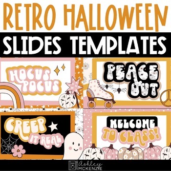 Preview of Retro Halloween Slides Templates | Distance Learning | for Google Slides ™