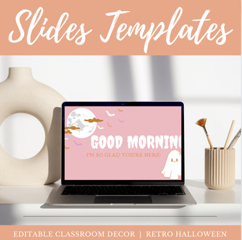 Preview of Retro Halloween Slides Templates | Morning Meetings, Agendas, Lessons, etc