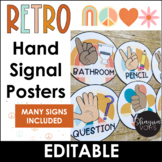 Classroom Hand Signals - Hand Signal Posters - Retro Groov