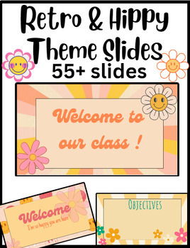Preview of Retro | Hippy| Back to School Themed Slides Templates