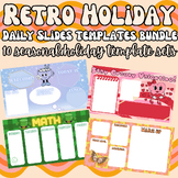Retro Holiday/Seasonal Daily Slides Template Bundle - Over