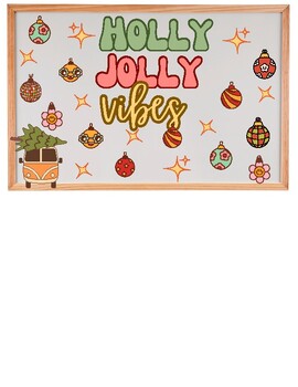 Preview of Retro Holly Jolly Vibes - Bulletin Board Design