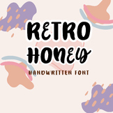 Retro Honey | Handwritten font, Decorative Fonts, Display 