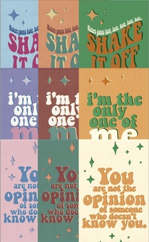 Preview of Retro Inspirational TS Lyric Posters
