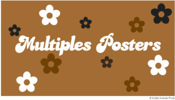 Preview of Retro Multiples Posters for Multiplication Facts 1 - 11