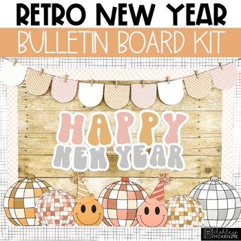 Preview of Retro New Year Bulletin Board Kit